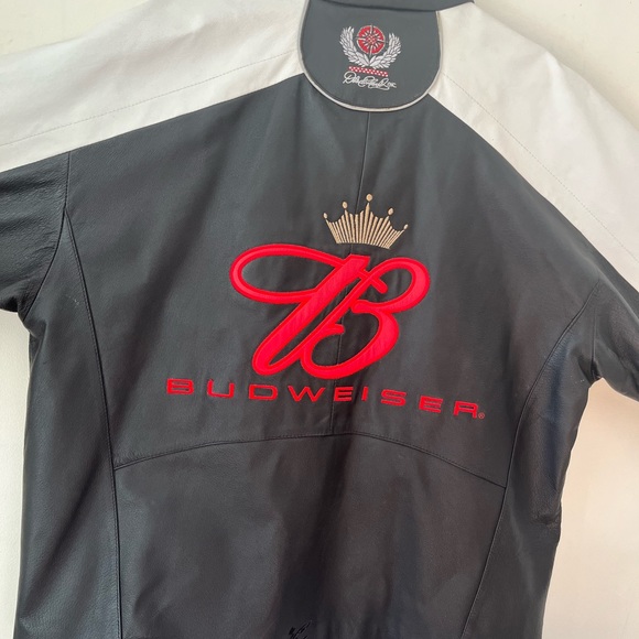 RARE Vintage Budweiser Wilsons Leather Chase Men’s Leather Jacket Size XL - Picture 5 of 9